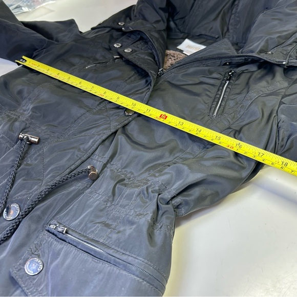 Laundry by Shelli Segal Los Angeles Black Hooded Parka Jacket Winter Coat.  XS - Picture 12 of 13